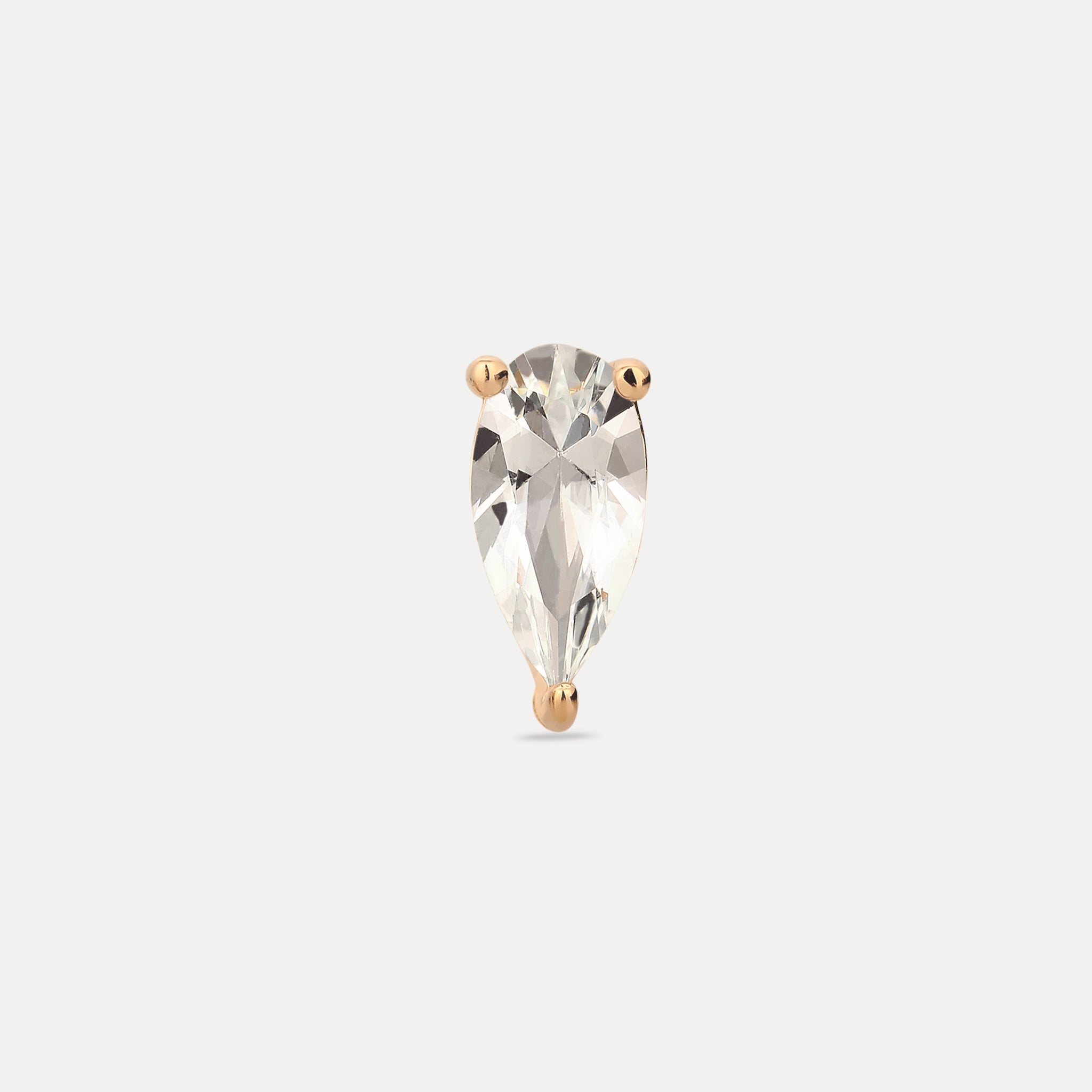 Stilnest Beryll Balance Drop Ohrstecker 585 Gold Single