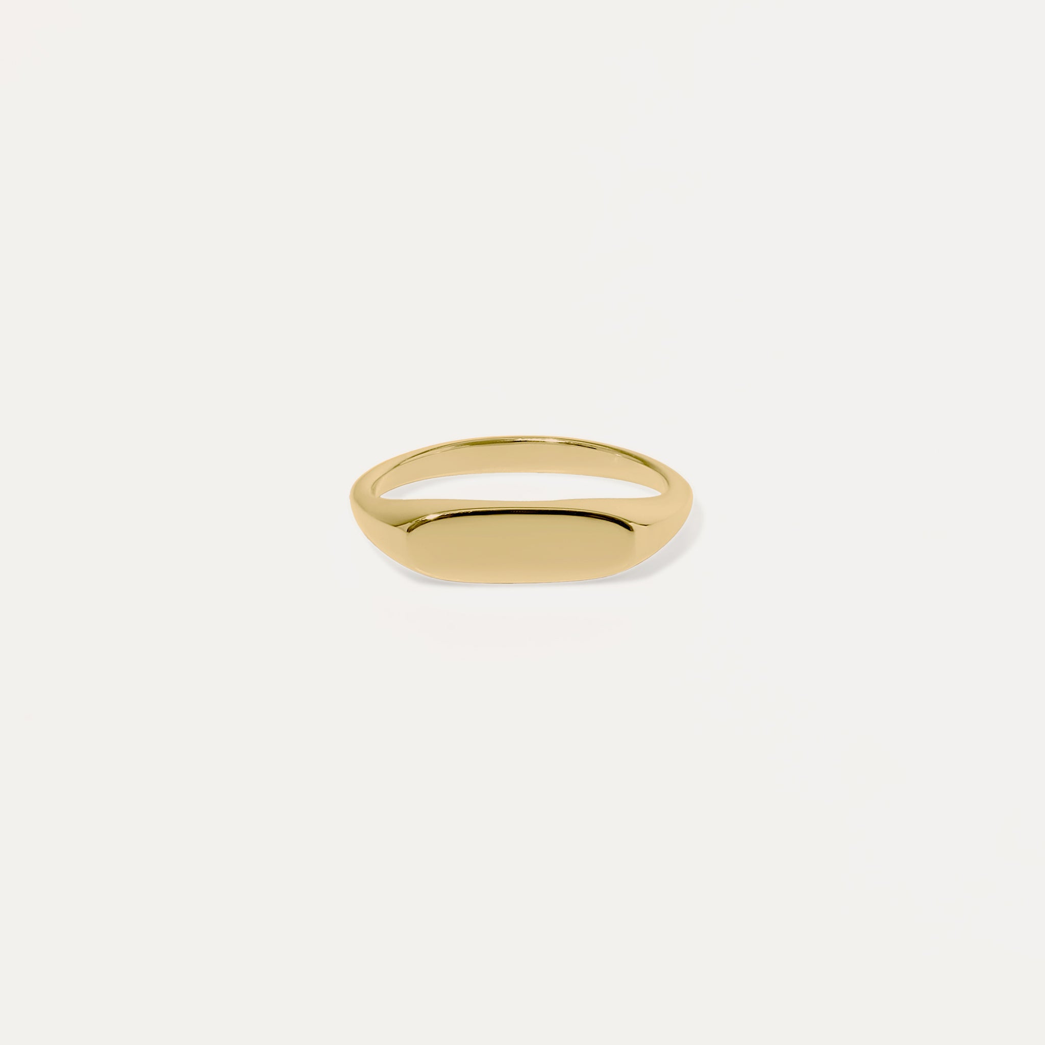 Stilnest Flat-Top Ring 585 Gold gravierbar Gr. 52 Massivgold