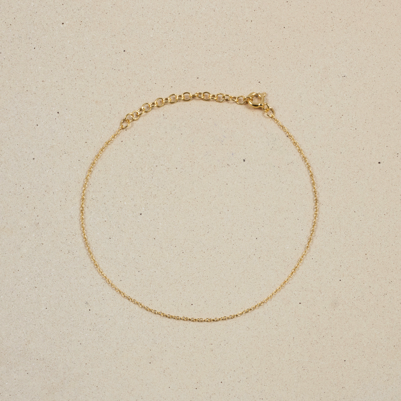 Stilnest Anker Fußkette 22+5cm Gold Vermeil Sommer