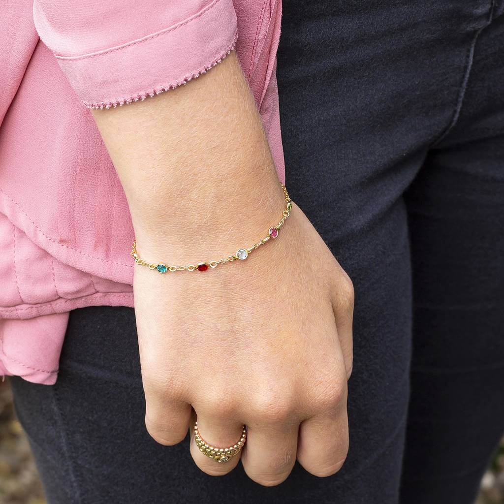 Joy by Corrine Smith Mini Gold Family Birthstone Armband Gold