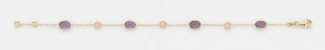 Eugen Rühle Armbänder Armband Amethyst Rosaopal 585 Gelbgold 19cm