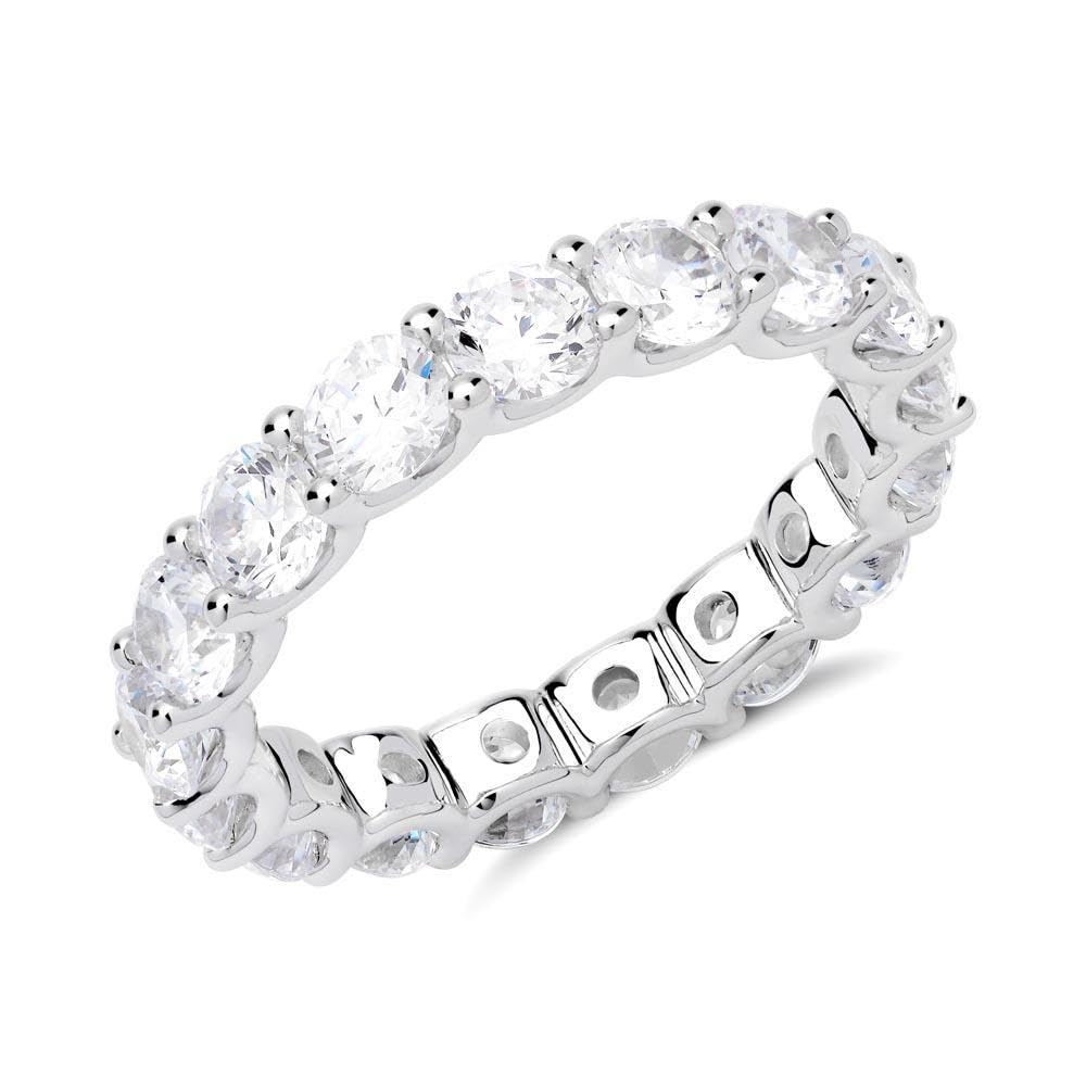JEWLIX VR0164 Eternityring 925 Silber Zirkonia Vollbesatz