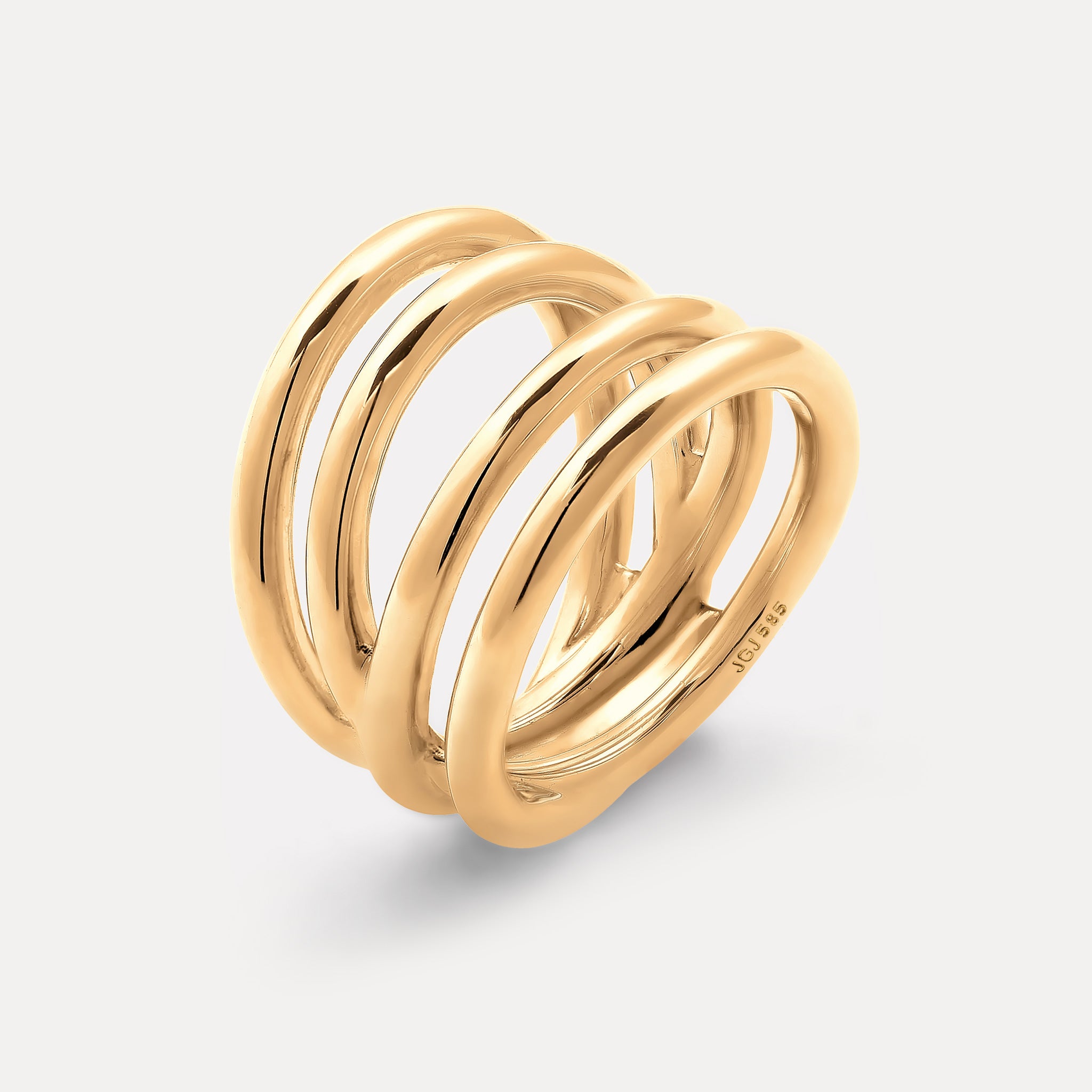 Stilnest Hypnotic Loop Ring 585 Gold Größe 56 Organisch