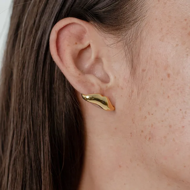 Stilnest The Kiss Ohrstecker Ohrringe 24k Gold Vermeil