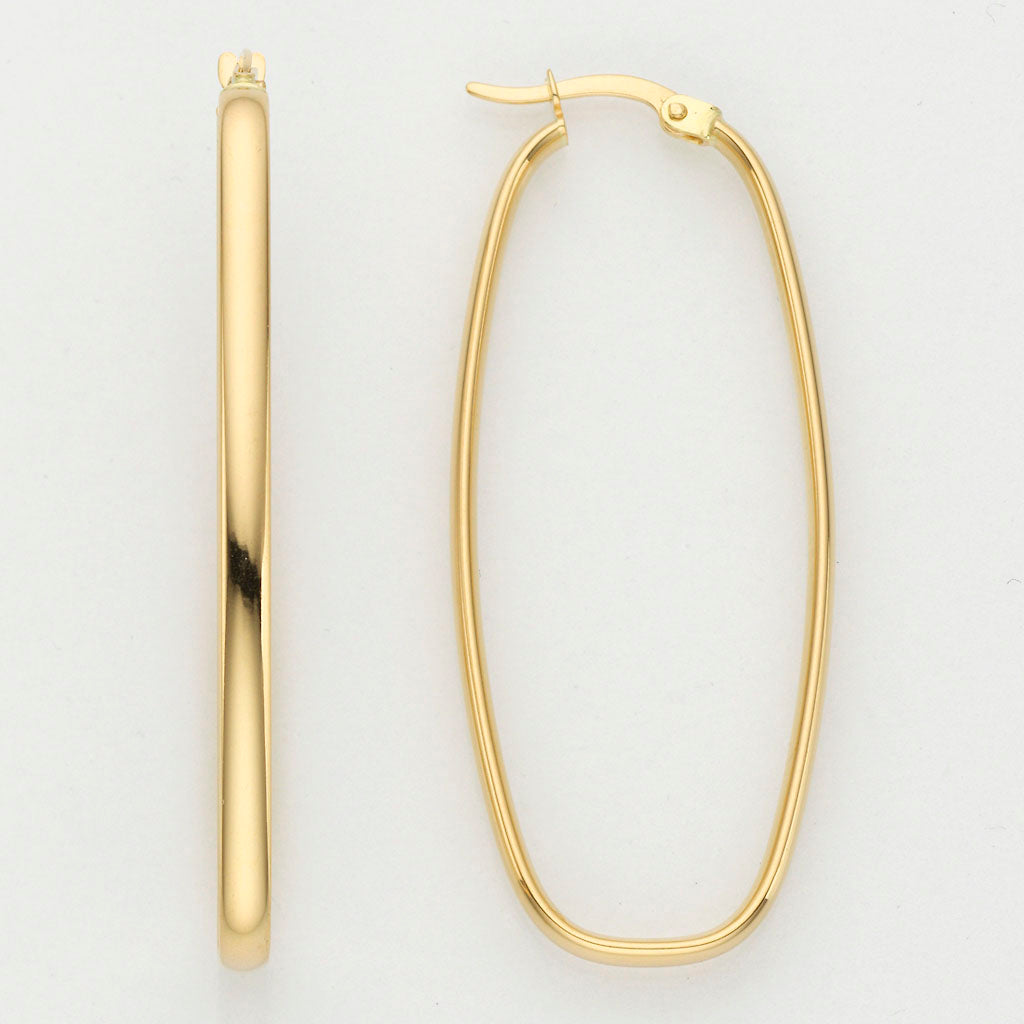 Eugen Rühle Ohrschmuck Creolen Bügel Oval 2,7mm Ohrringe Gelbgold