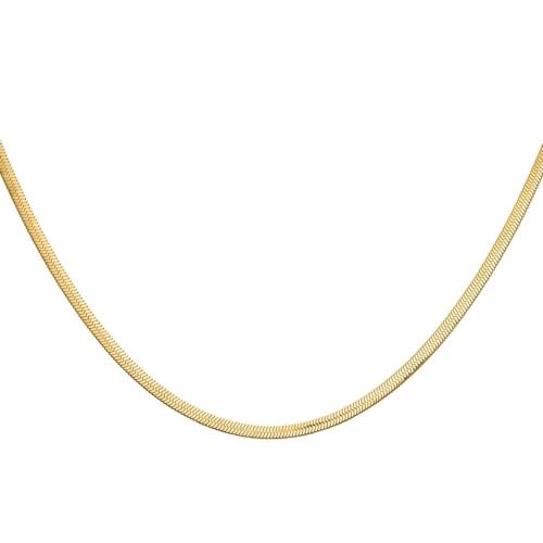 JEWLIX Ketten mit Anhänger Sleek Halskette vergoldet Damen