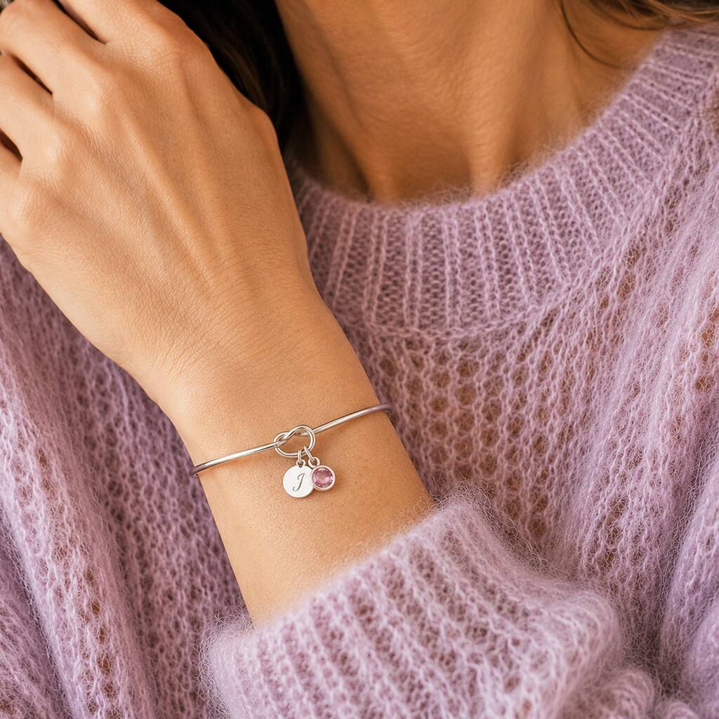 Joy by Corrine Smith Friendship Knot Armreif Gold Geburtsstein