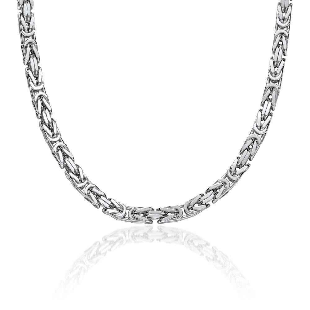 JEWLIX Königskette 925 Silber rhodiniert 5mm Vierkant