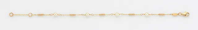 Eugen Rühle Armbänder 37.3632 Armband 585 Gold 4 Perlen 4mm