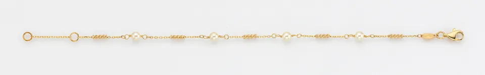 Eugen Rühle Armbänder 37.3632 Armband 585 Gold 4 Perlen 4mm