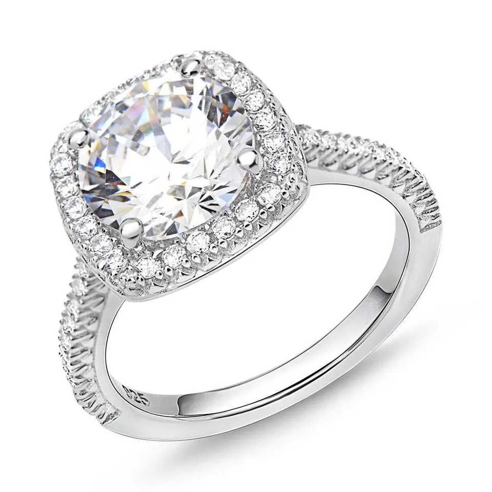 JEWLIX VR0124 Verlobungsring Silber 50mm Zirkonia