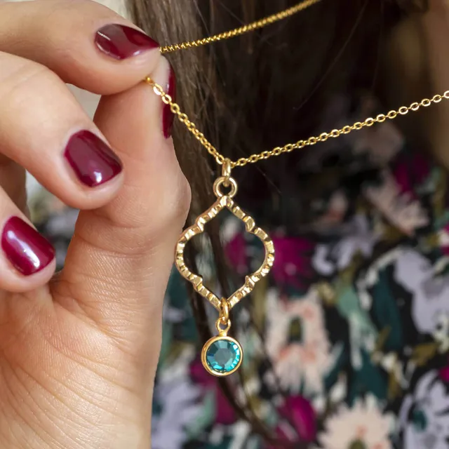 Joy by Corrine Smith Moroccan Inspired Halskette Gold Geburtsstein