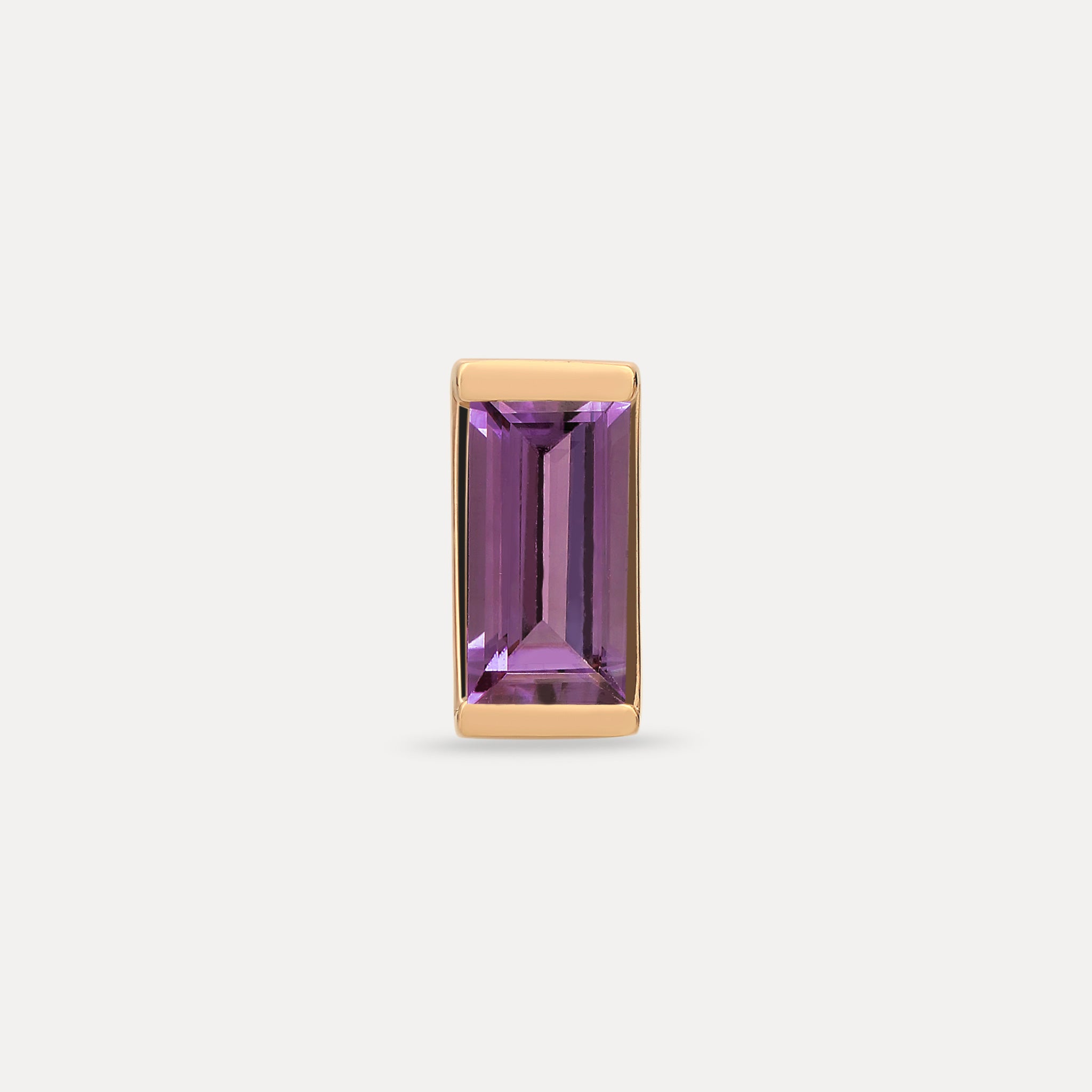 Stilnest Balance Baguette Ohrstecker 585 Gold Amethyst