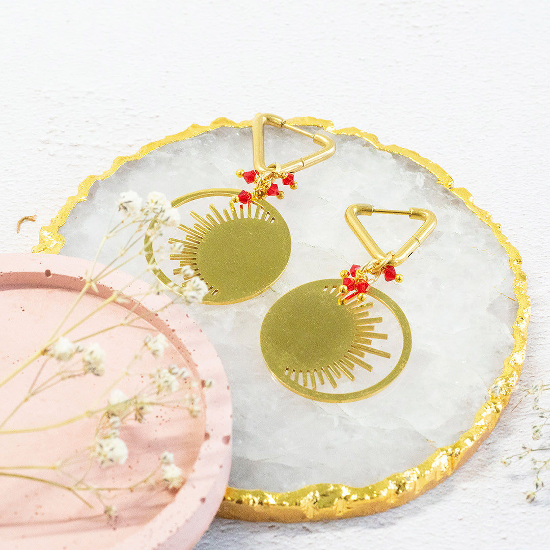 Joy by Corrine Smith Hina One of a Kind Ohrringe Gold 5,5 cm
