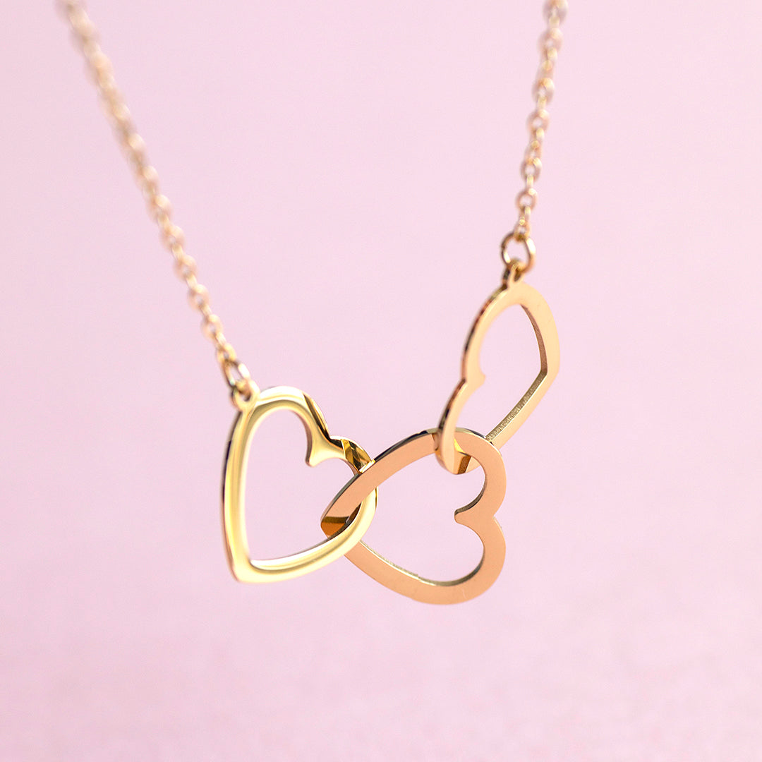 Joy by Corrine Smith Heart Trio Halskette Gold limitiert