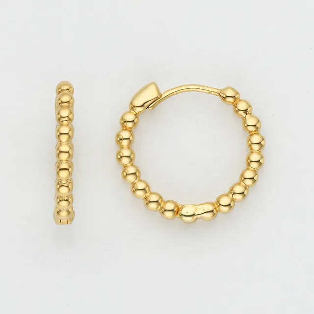 Eugen Rühle Ohrschmuck Art Kugeln Creolen Weißgold 2x16mm