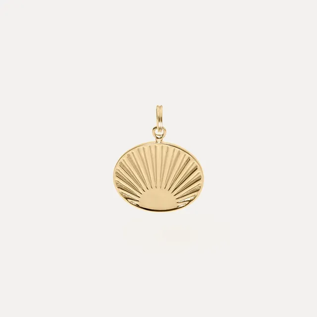 Stilnest Solar Anhänger 585 Gold 14k Massivgold