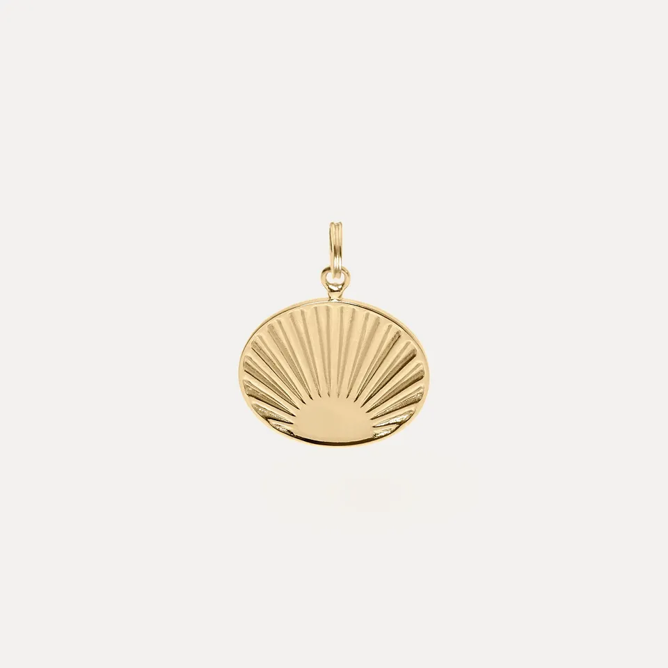 Stilnest Solar Anhänger 585 Gold 14k Massivgold