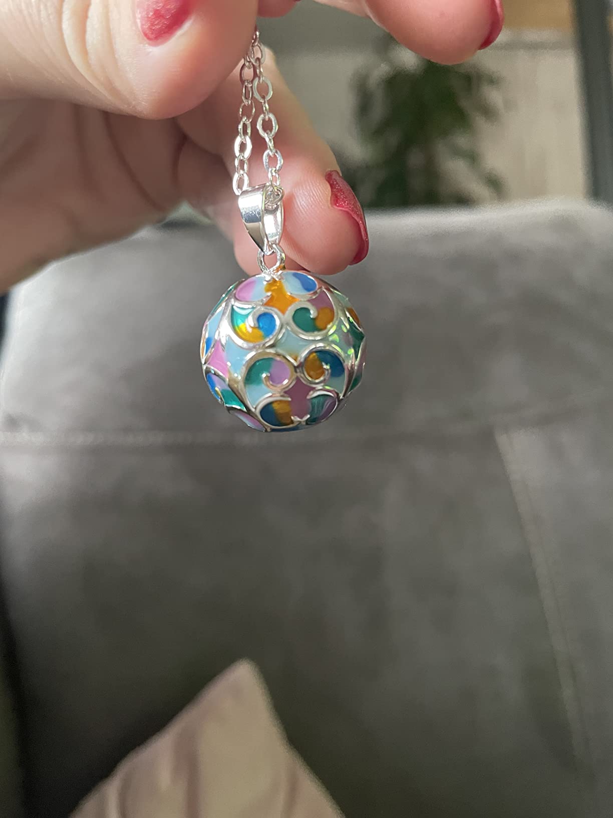 Eudora Harmony Bola Vintage Erde Kette Schwangerschaft Blau