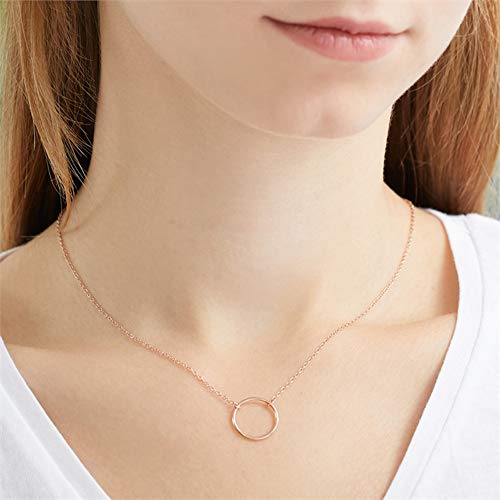 JEWLIX Kreis Kette 925er Silber Rosé