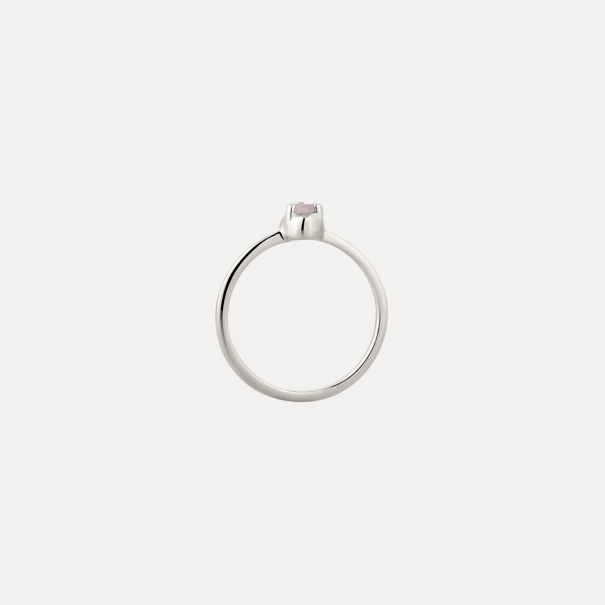 Stilnest Mini Birthstone Ring 925 Silber Geburtsstein Solitär