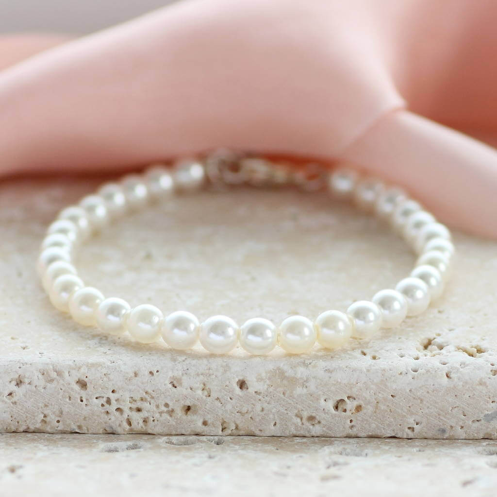 Joy by Corrine Smith Classic Pearl Bracelet Armband Silber