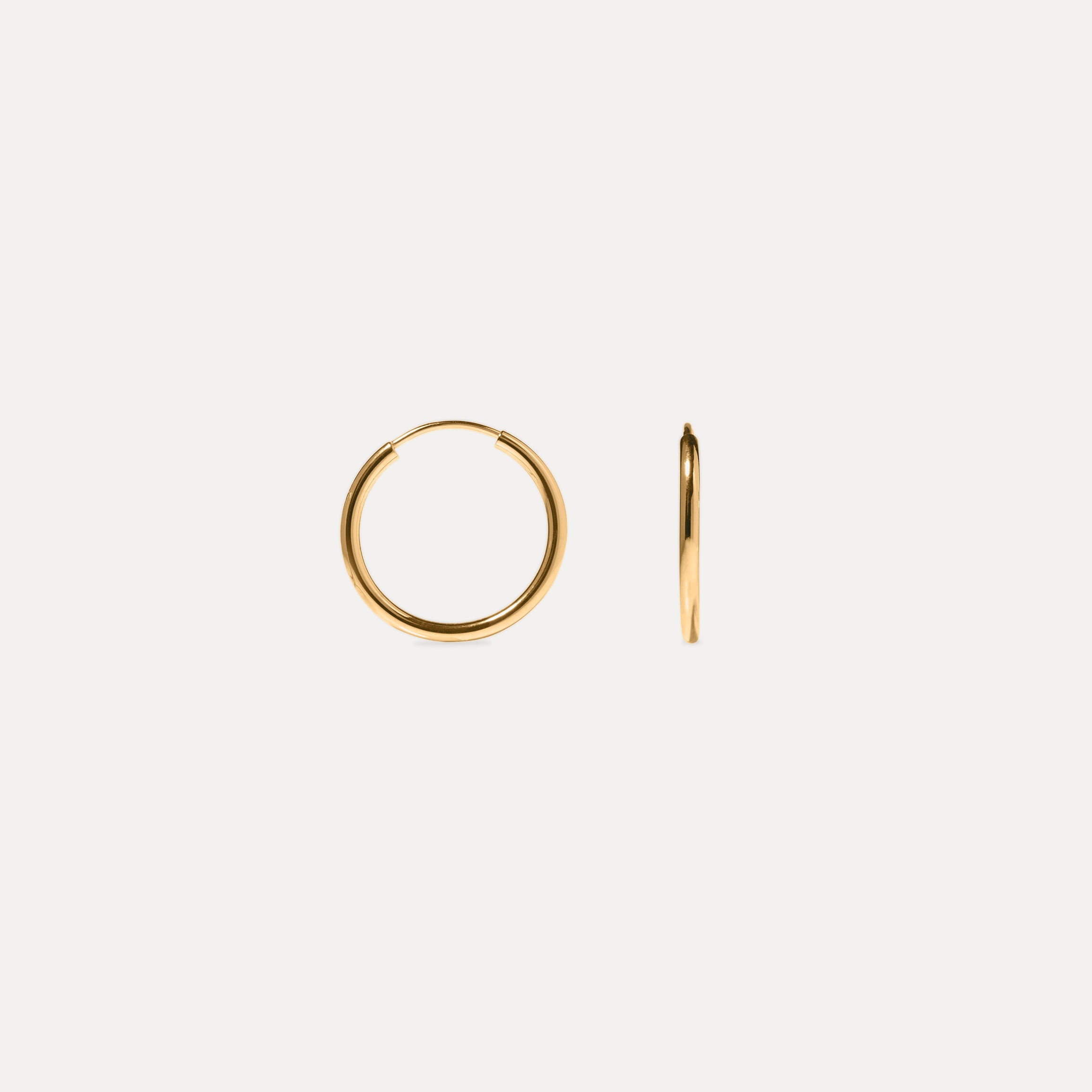 Stilnest Basic Trio Creolen Ohrringe Gold 3er