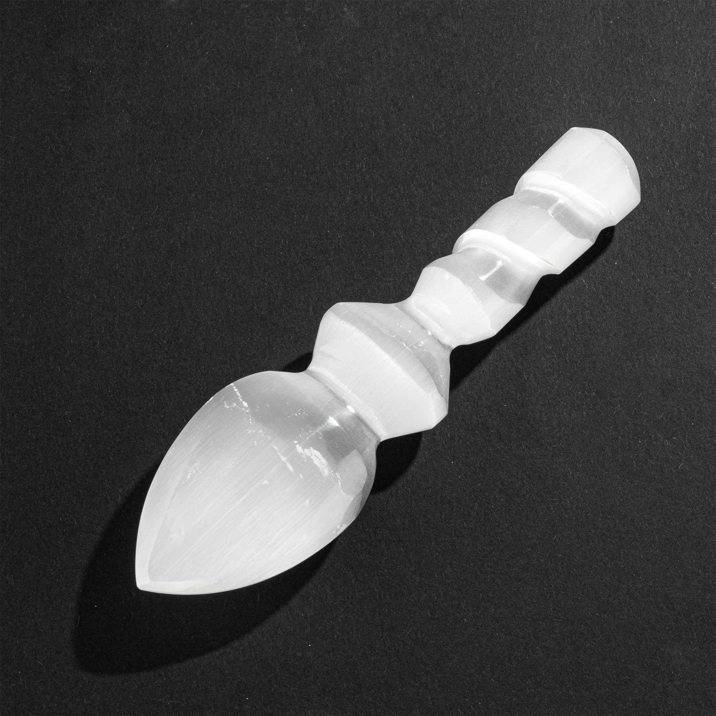 NKlaus HEALING CRYSTALS Selenit-Ritualmesser 16 cm Heilstein