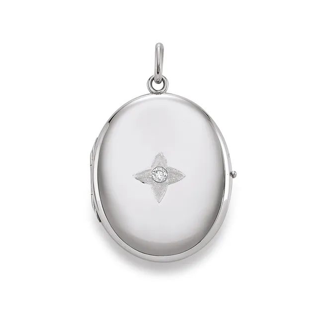 Eugen Rühle Anhänger 30.81501 Medaillon 750 Gold oval Brillant 0,05 ct