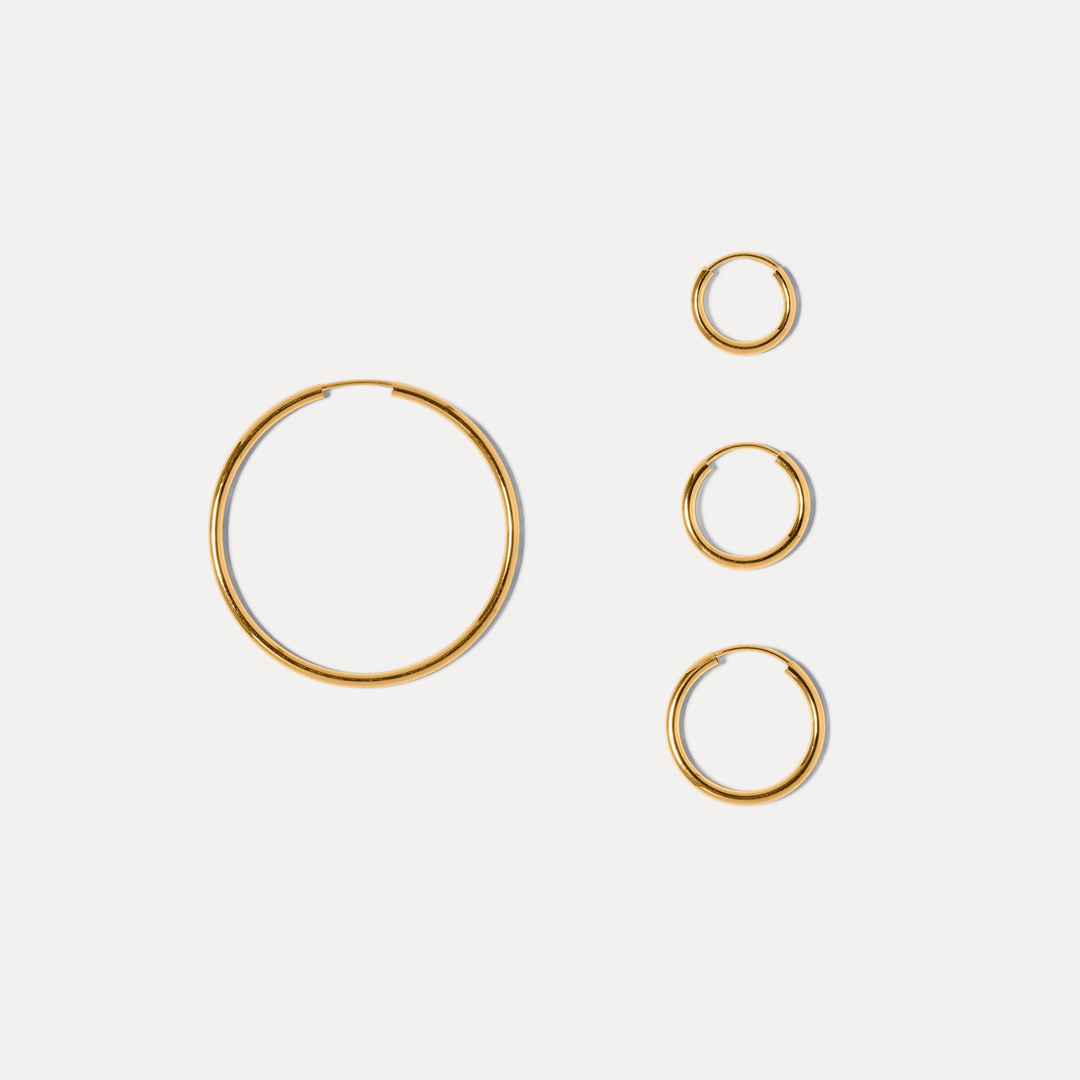 Stilnest Basic Creolen Single 24k Gold Vermeil 20mm