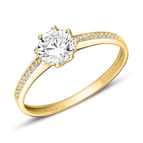 JEWLIX VR0459 Verlobungsring Gelbgold Gr.56 Zirkonia