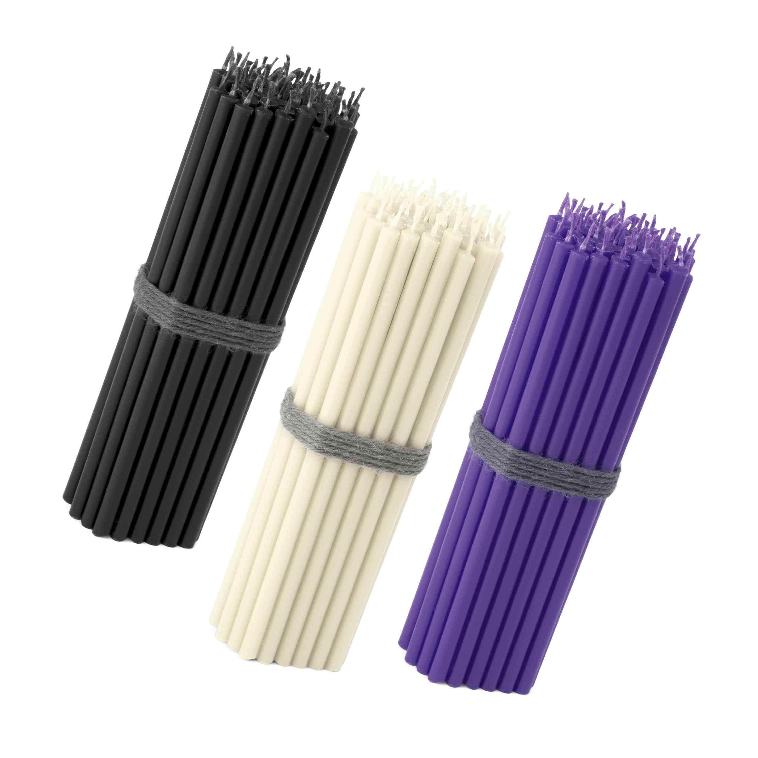 NKlaus Stabkerzen Set 150x 16 cm Blau Gelb Weiß