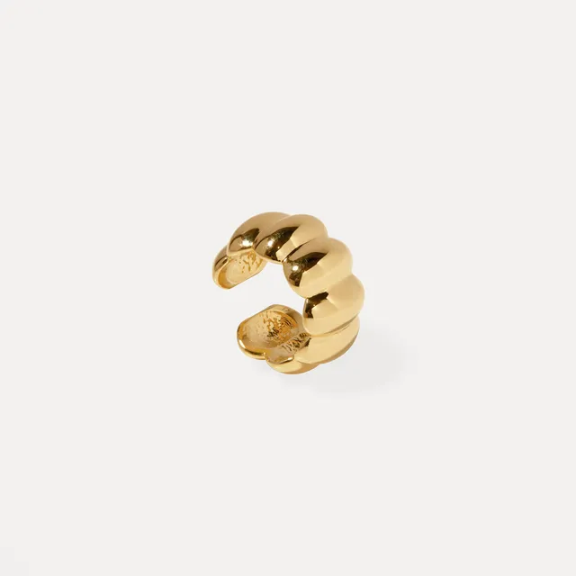 Stilnest Eden Citrus Ear Cuff Ohrringe 24k Gold Vermeil