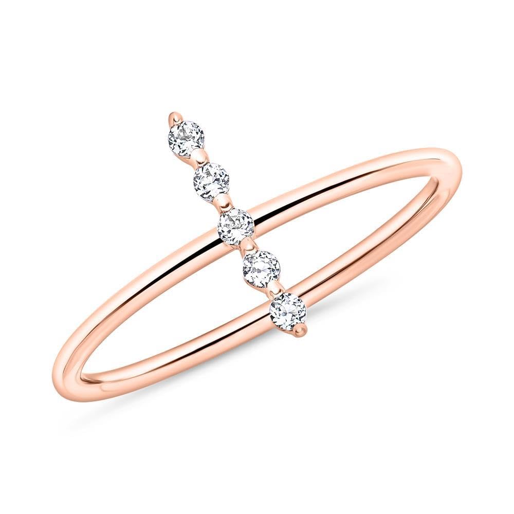 JEWLIX DR0522-R Goldring Roségold 585 Weißtopas Gr. 48