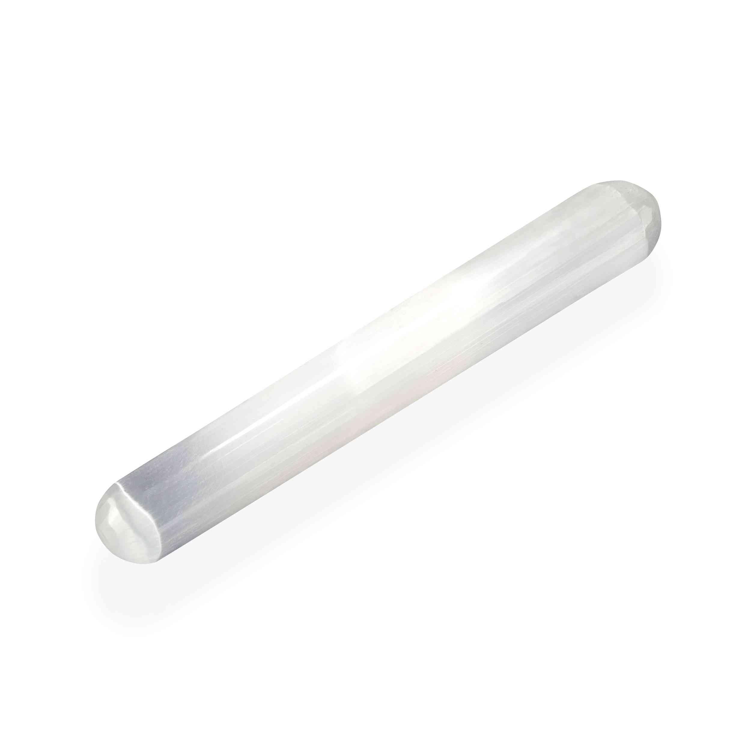 NKlaus Healing Crystals Selenit Massagestab 15 cm Reiki Stab 1 Stück
