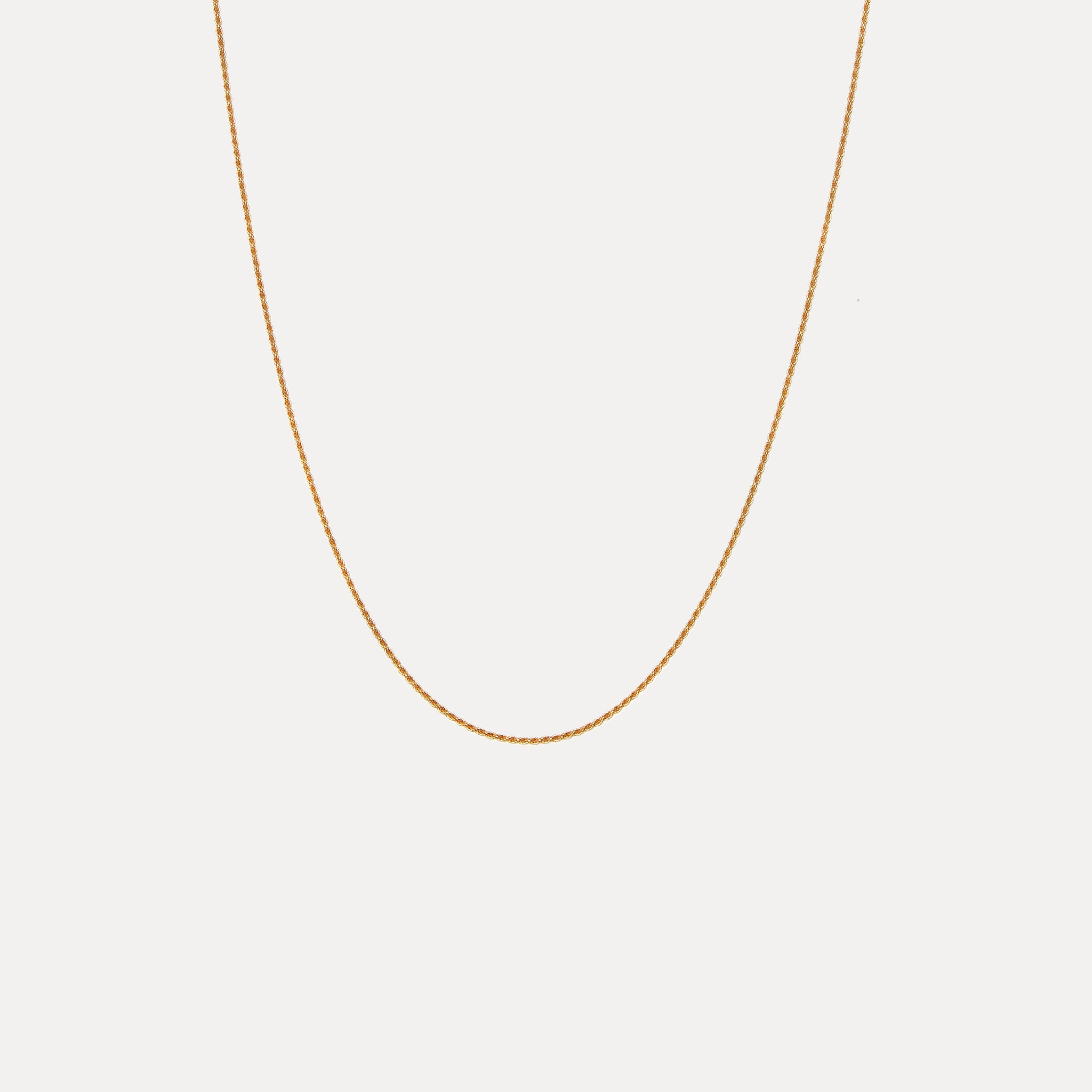 Stilnest Dainty Kordelkette 1,5mm Halskette 45cm Gold Vermeil