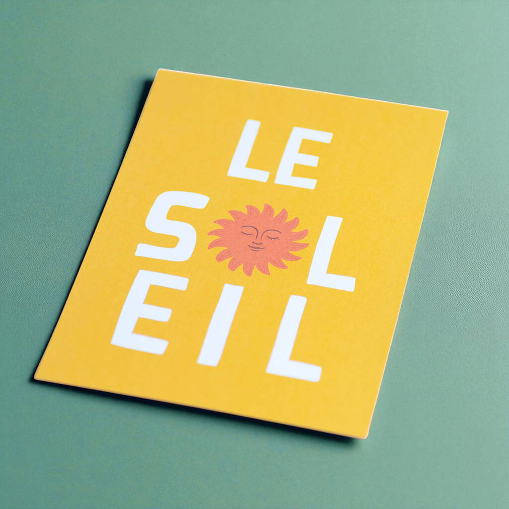 Joy by Corrine Smith Le Soleil French Sunshine A5 Print Gelb
