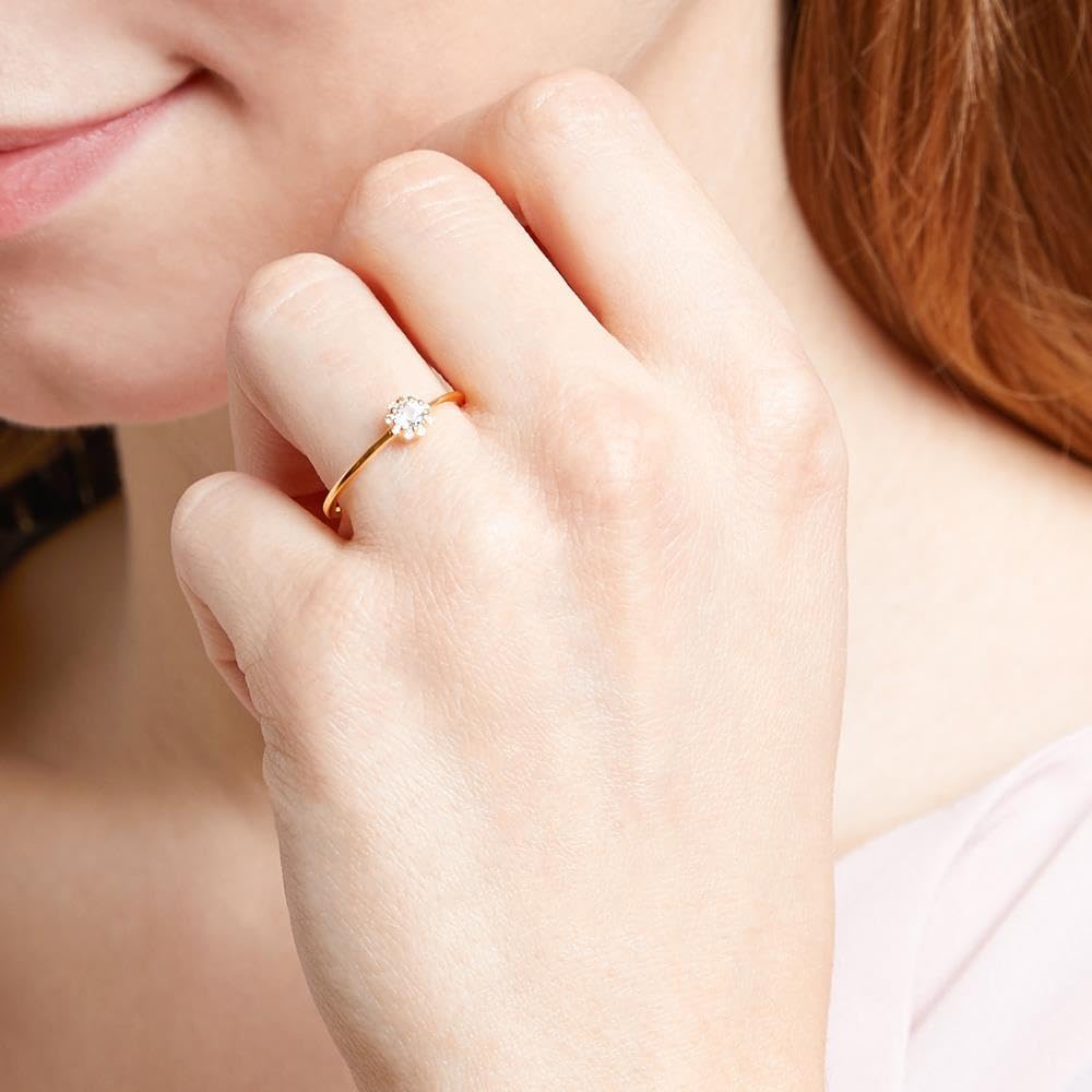 JEWLIX DR0526-G Ring Gold 585 Weißtopas 0,19ct Damen