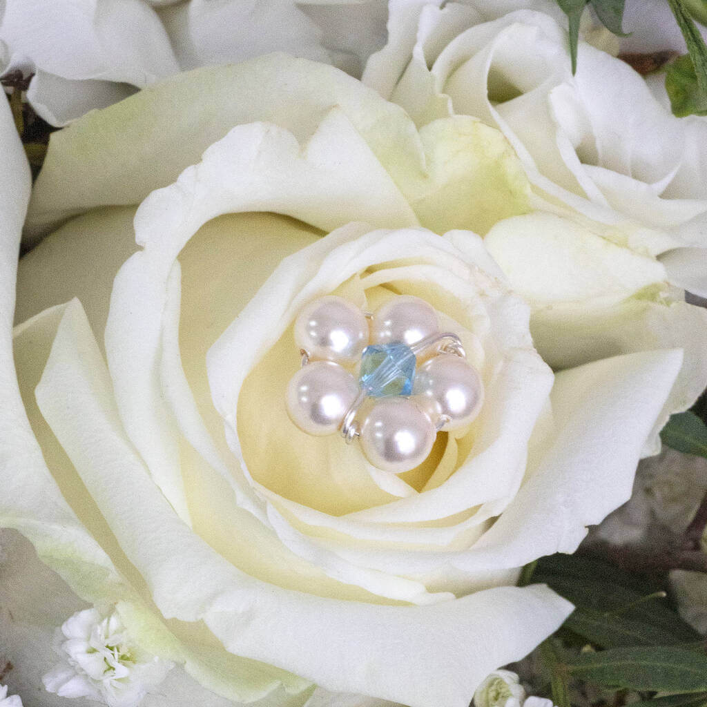 Joy by Corrine Smith Something Blue Perle Anstecker Silber 3er Set