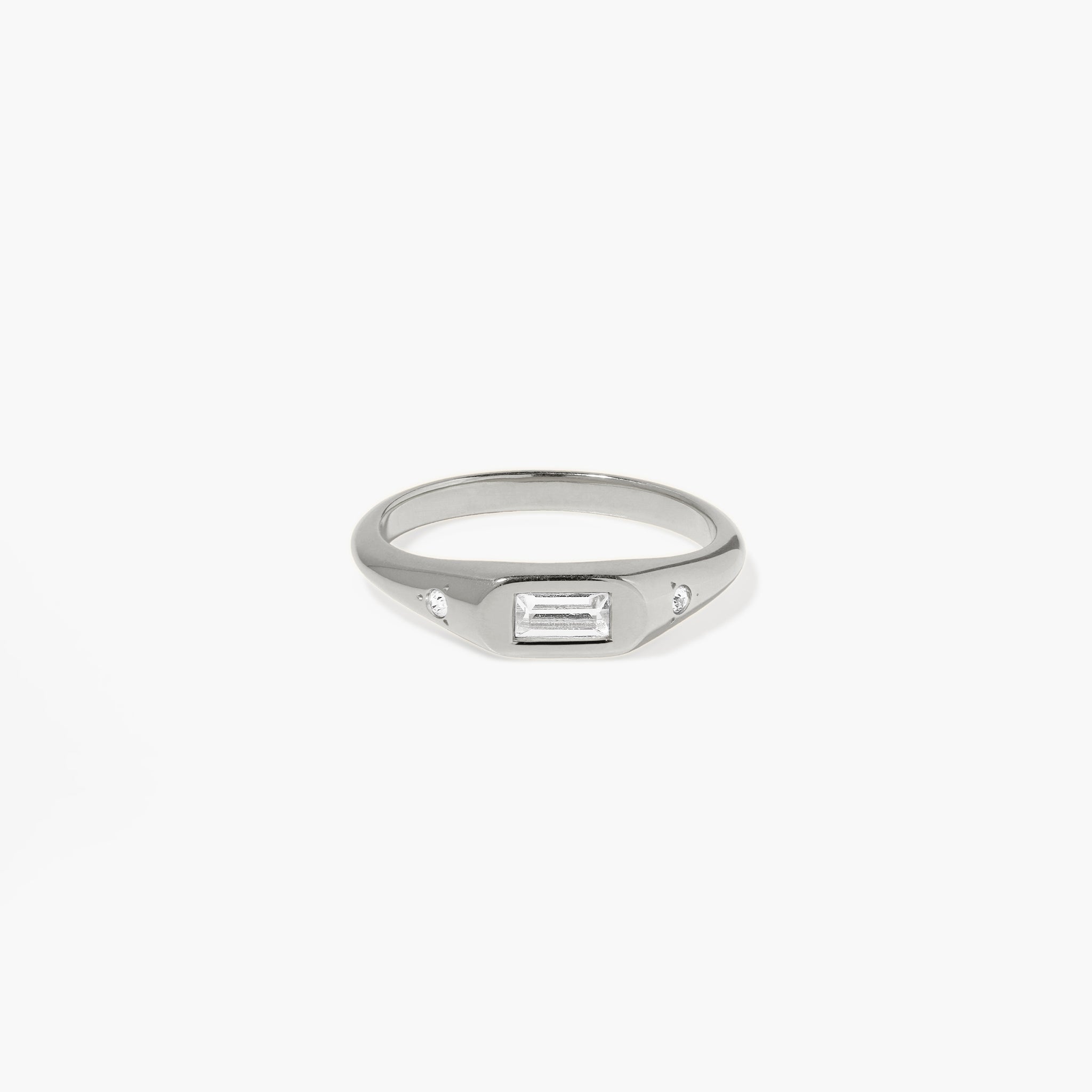 Stilnest Unique Ring Weiße Kristalle 925 Silber Gr. 52