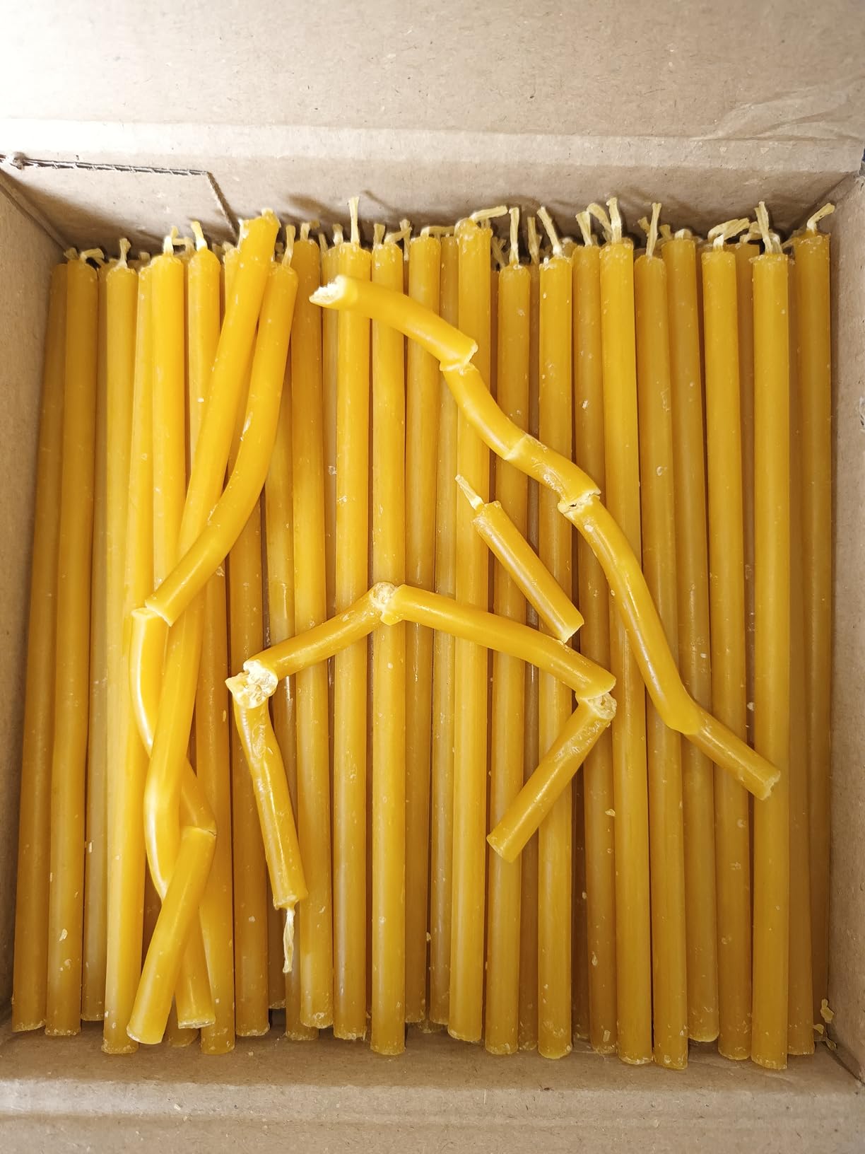 NKlaus Candles Bienenwachs Ritualkerzen gelb 14 cm 1200 St