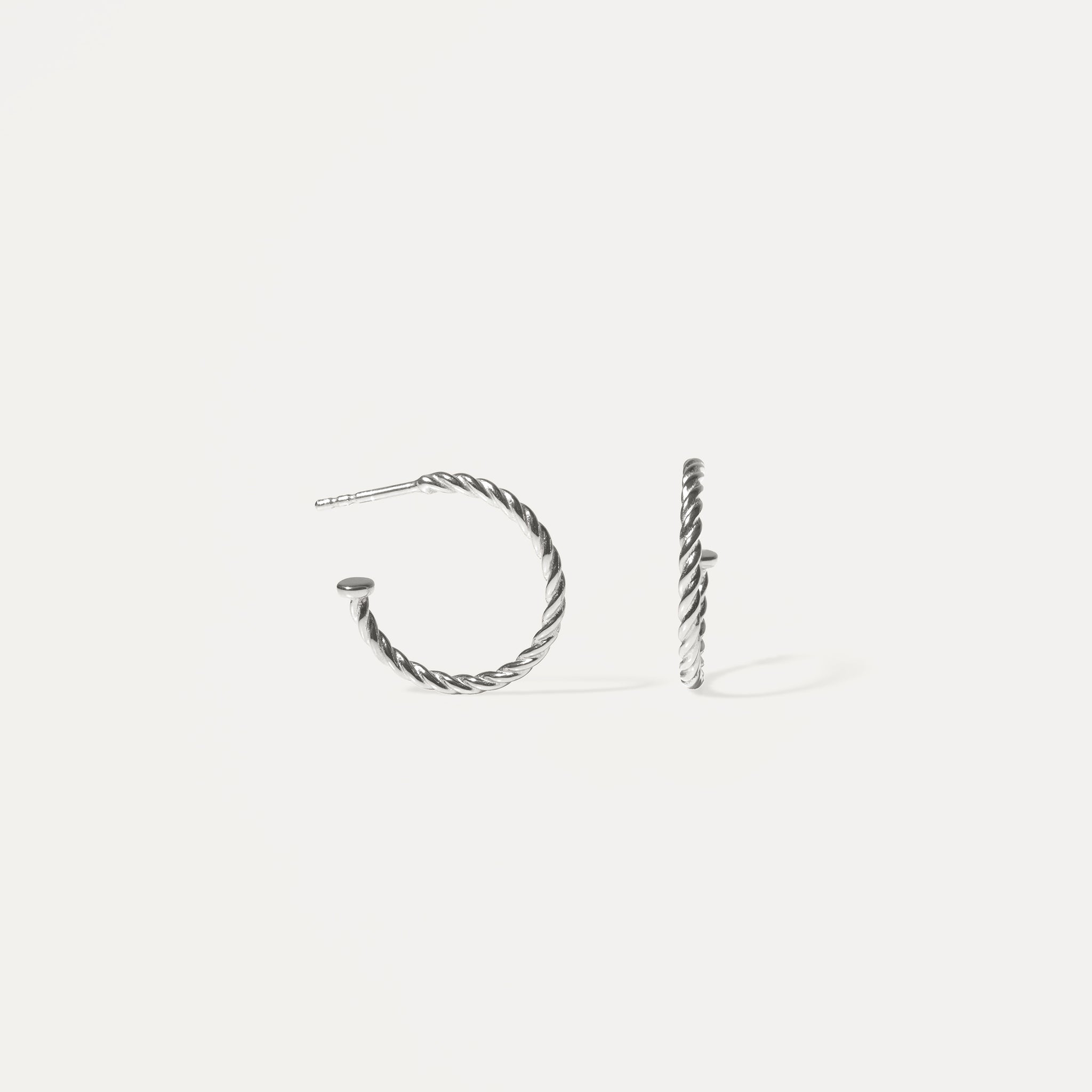 Stilnest Dune Creolen Ohrringe 19,9mm Gold Vermeil Twist