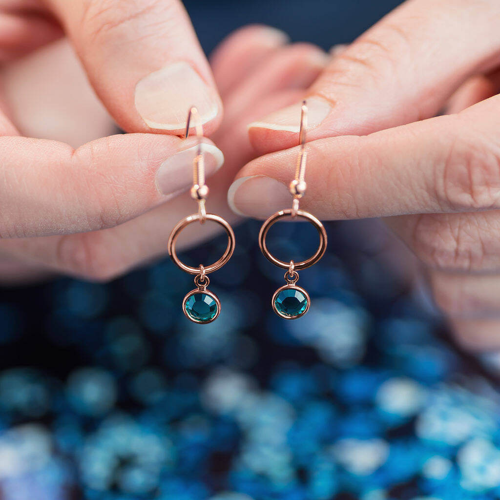 Joy by Corrine Smith Rose Gold Circle Ohrringe Roségold Edelstein