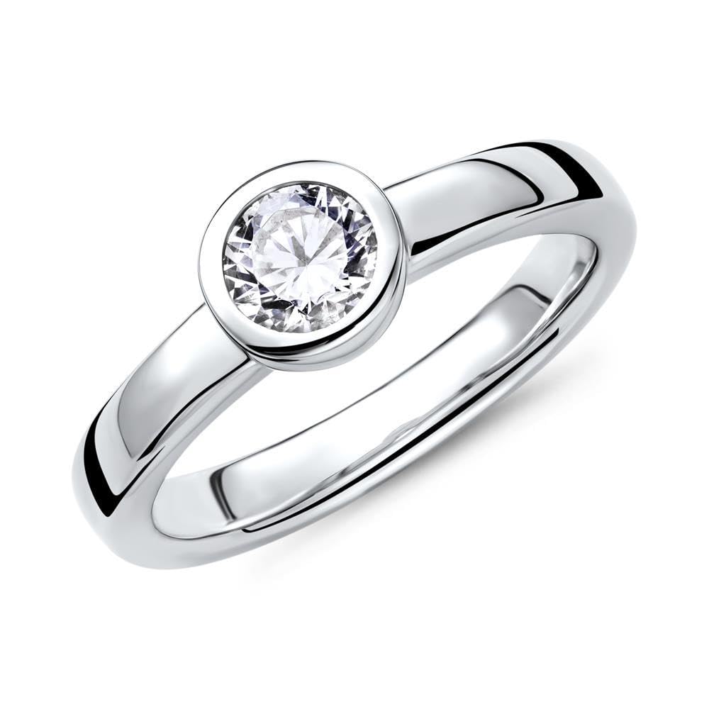 JEWLIX VR0044 Verlobungsring Silber 52mm Zirkonia