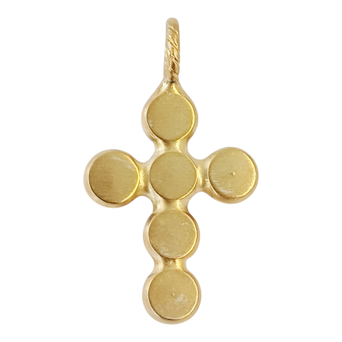 Alevá Bijoux Croce Minitonda Anhänger Kreuz Mini Rund