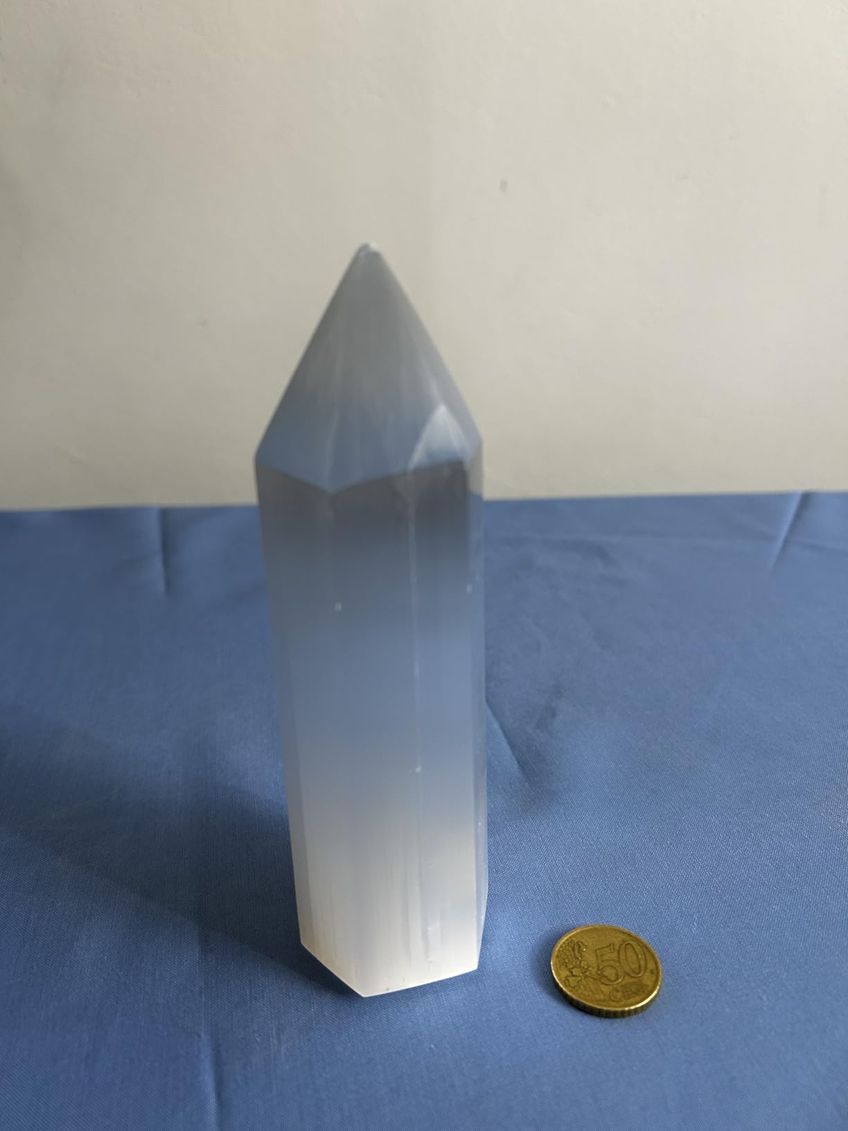 NKlaus Healing Crystals Selenit Pentagon Tower Turm 15cm