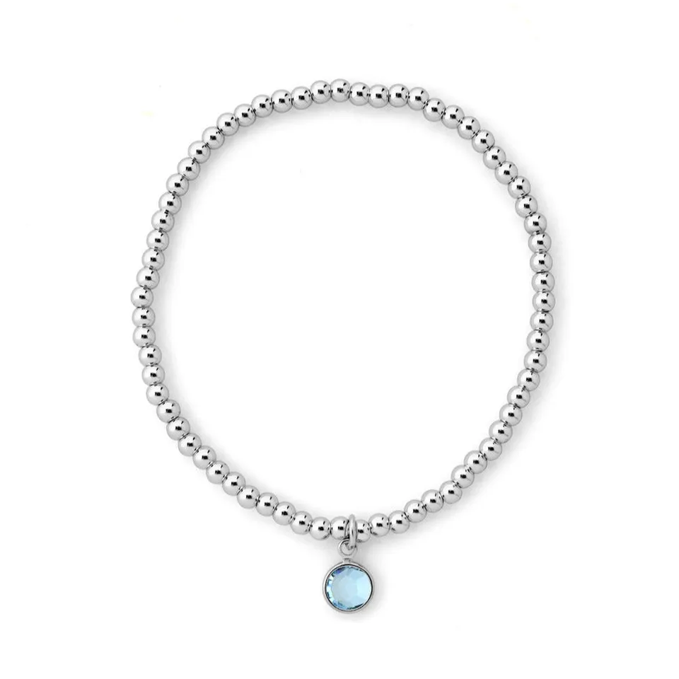 Joy by Corrine Smith March Birthstone Armband Aquamarin Silber