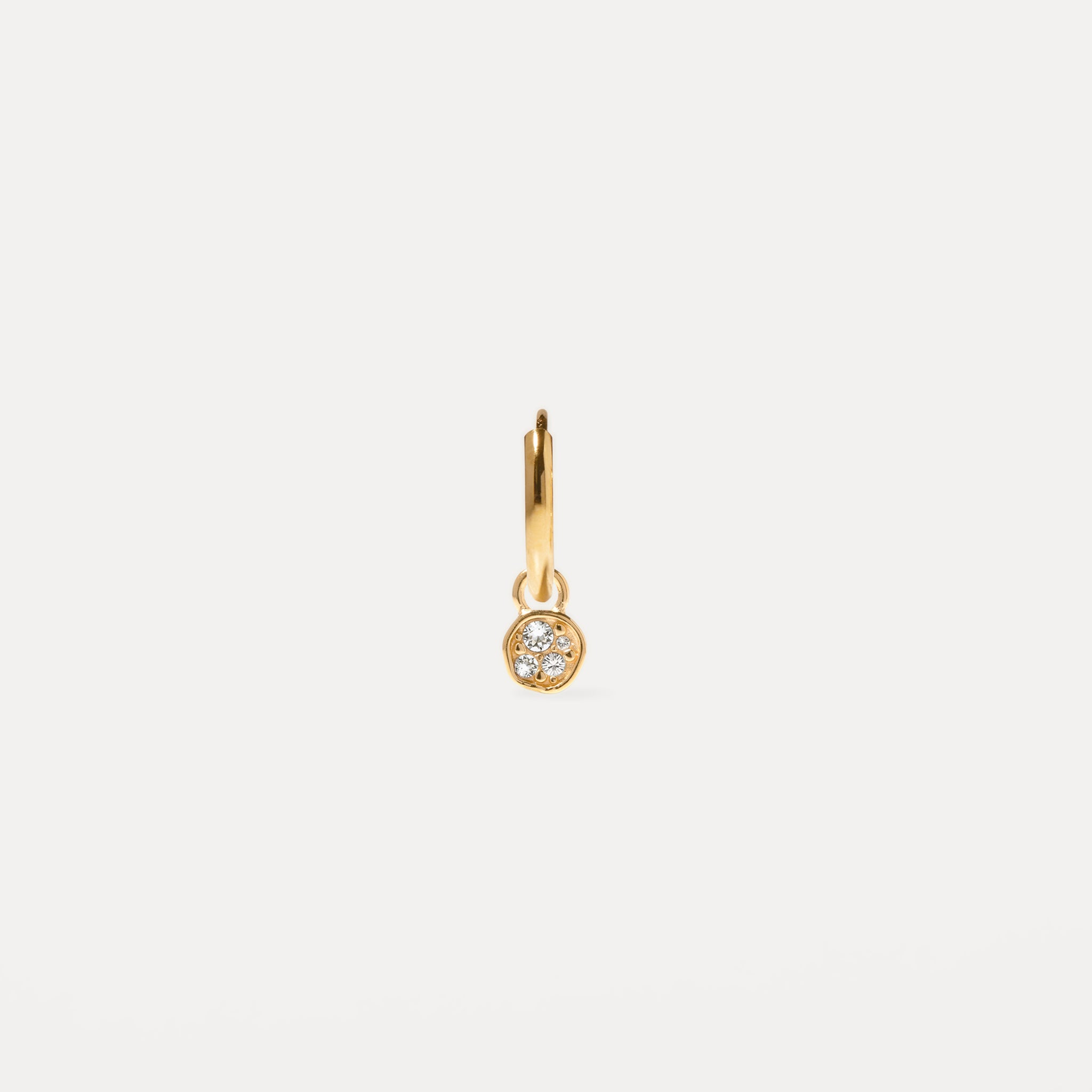 Stilnest Belong Pavé Creolen Ohrringe 24k Gold Vermeil Kristall