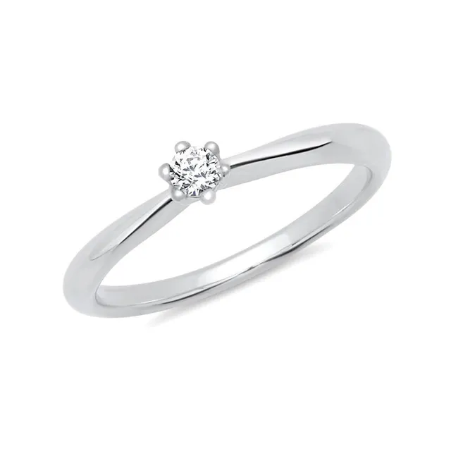 JEWLIX VR0051 Verlobungsring Silber Zirkonia Größe 52mm