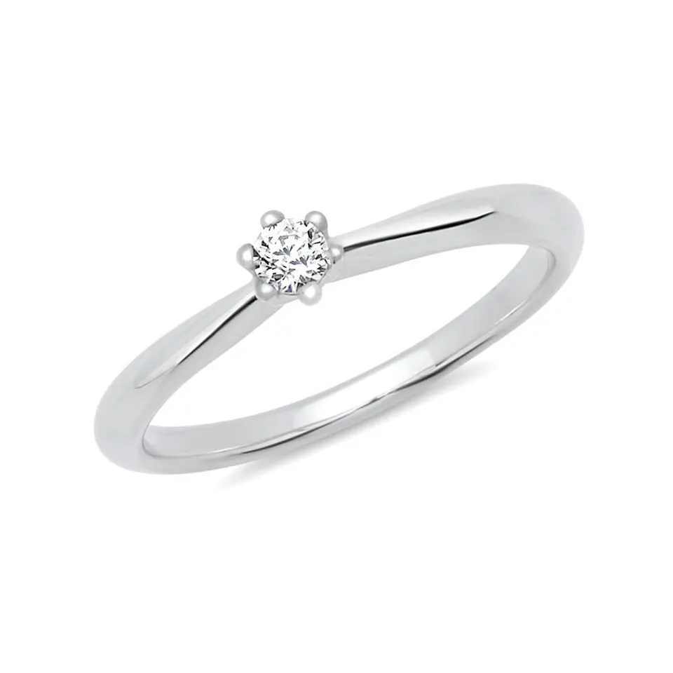 JEWLIX VR0051 Verlobungsring Silber Zirkonia Größe 52mm